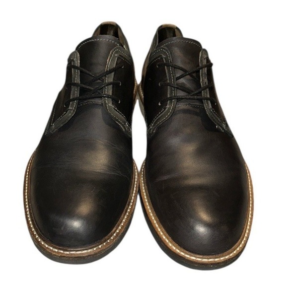 Ecco Kenton Derby Tie Black Leather Oxfords Dress Shoes Mens 11 - Picture 5 of 10